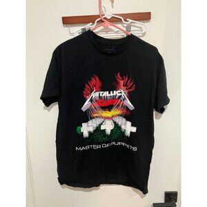 Metallica Master Of Puppets Band T-Shirt, Black, Size Large